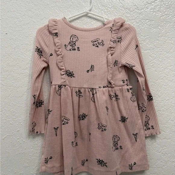 Pink Ruffled Kids Dress - Picture 2 of 2